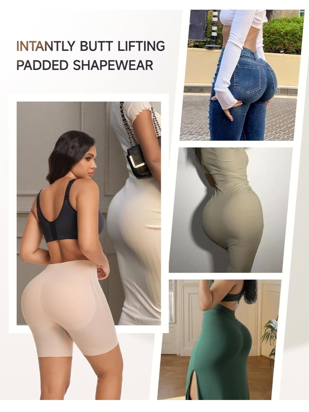 High-Waist Nude Shaping Shorts with Lift